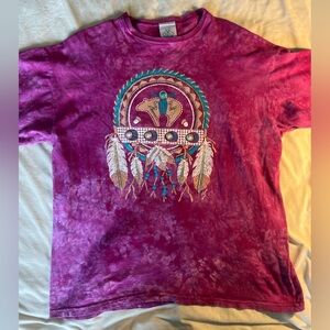 Women's Short Sleeve Tie-Dye Tee - Pink